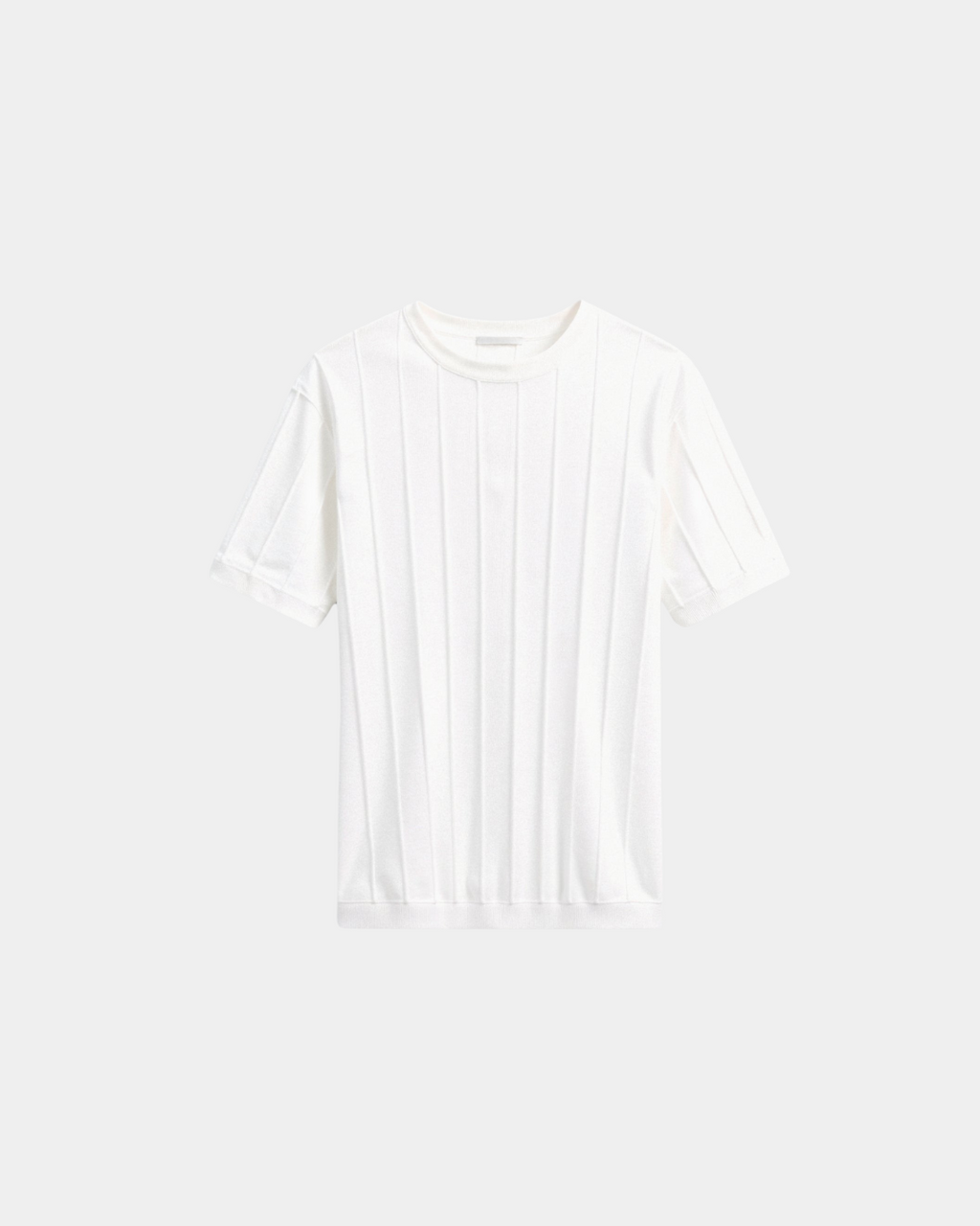 The Savile Tee - Men's White Short Sleeve Knitted Shirt - Smart Casual Style
