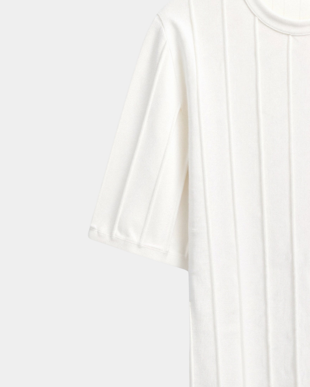 The Savile Tee - Men's White Short Sleeve Knitted Shirt - Smart Casual Style