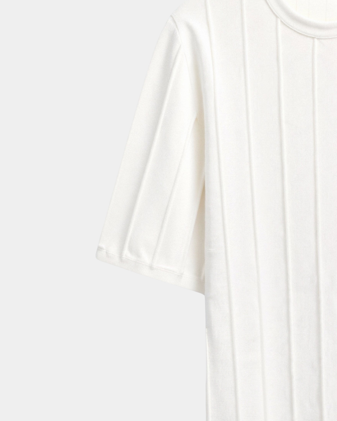 The Savile Tee - Men's White Short Sleeve Knitted Shirt - Smart Casual Style