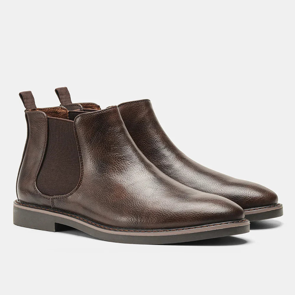 Marco Bianchi Classic Chelsea Boots in Earthtone