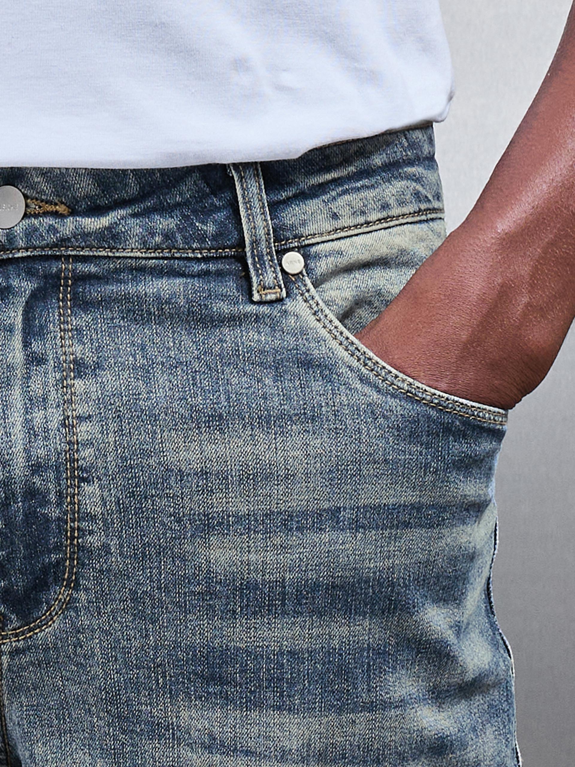 Sand Wash Relaxed Fit Denim Jeans