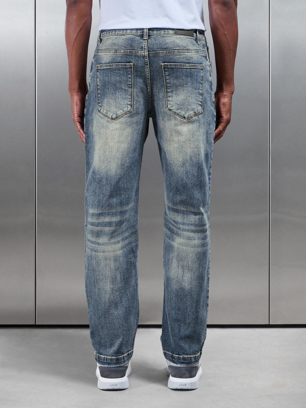 Sand Wash Relaxed Fit Denim Jeans
