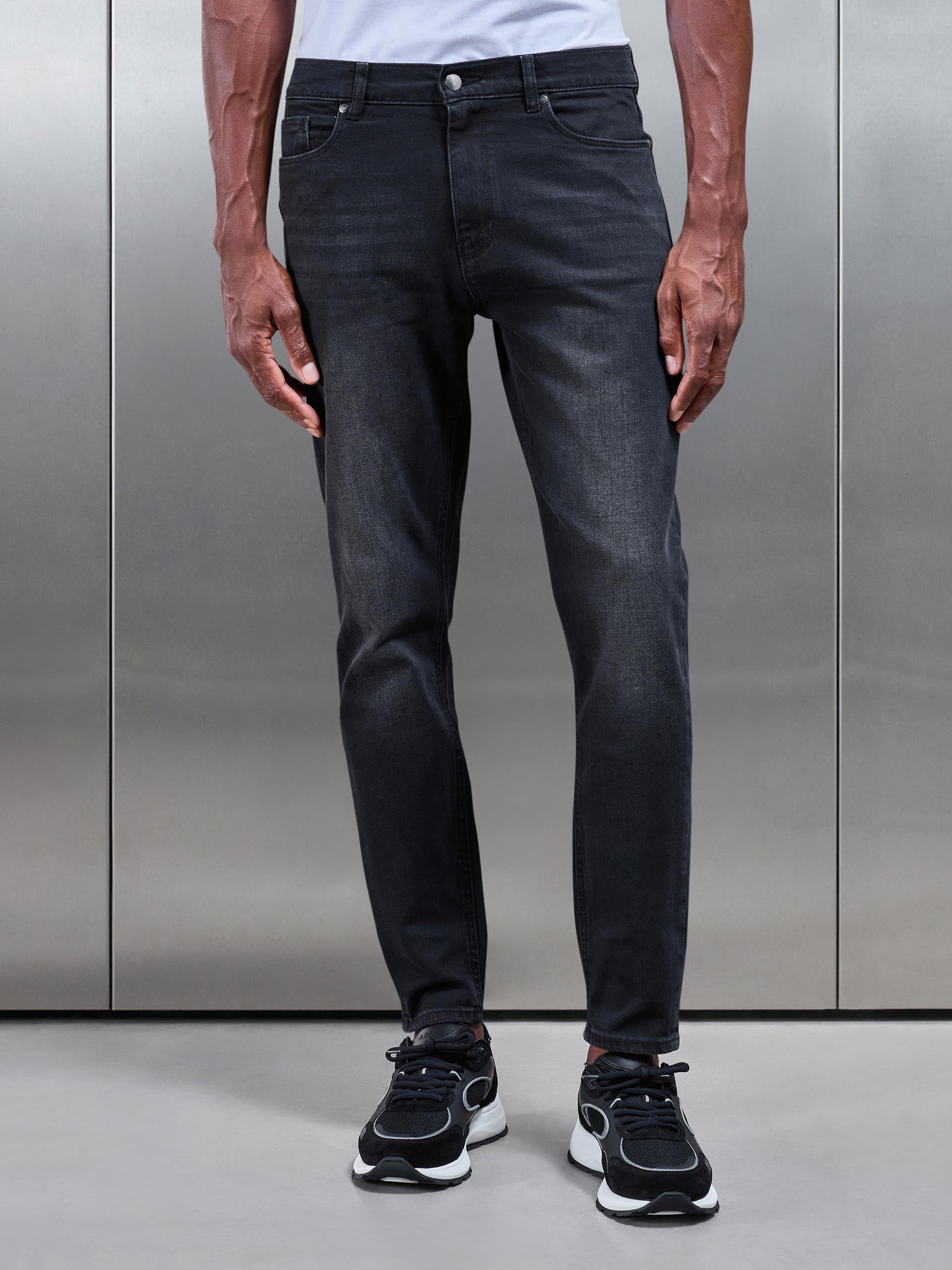 Black Wash Slim Fit Denim Jeans