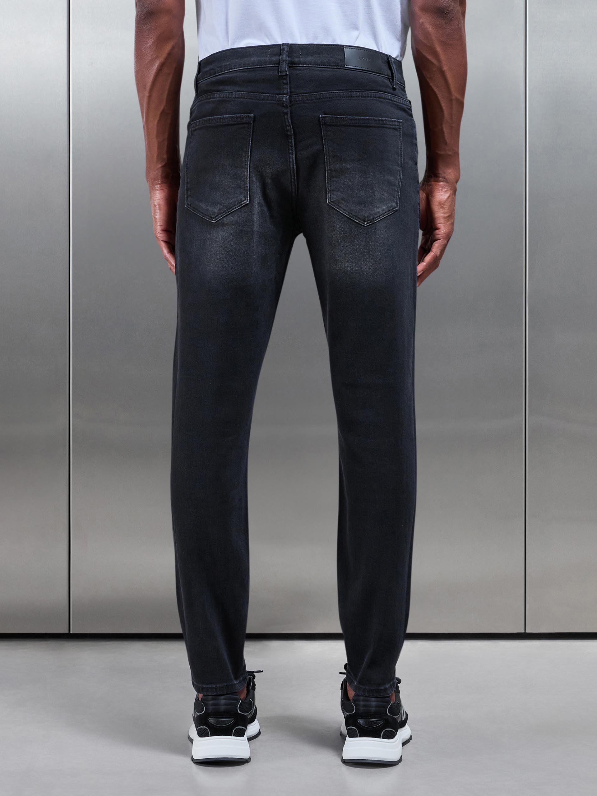 Black Wash Slim Fit Denim Jeans