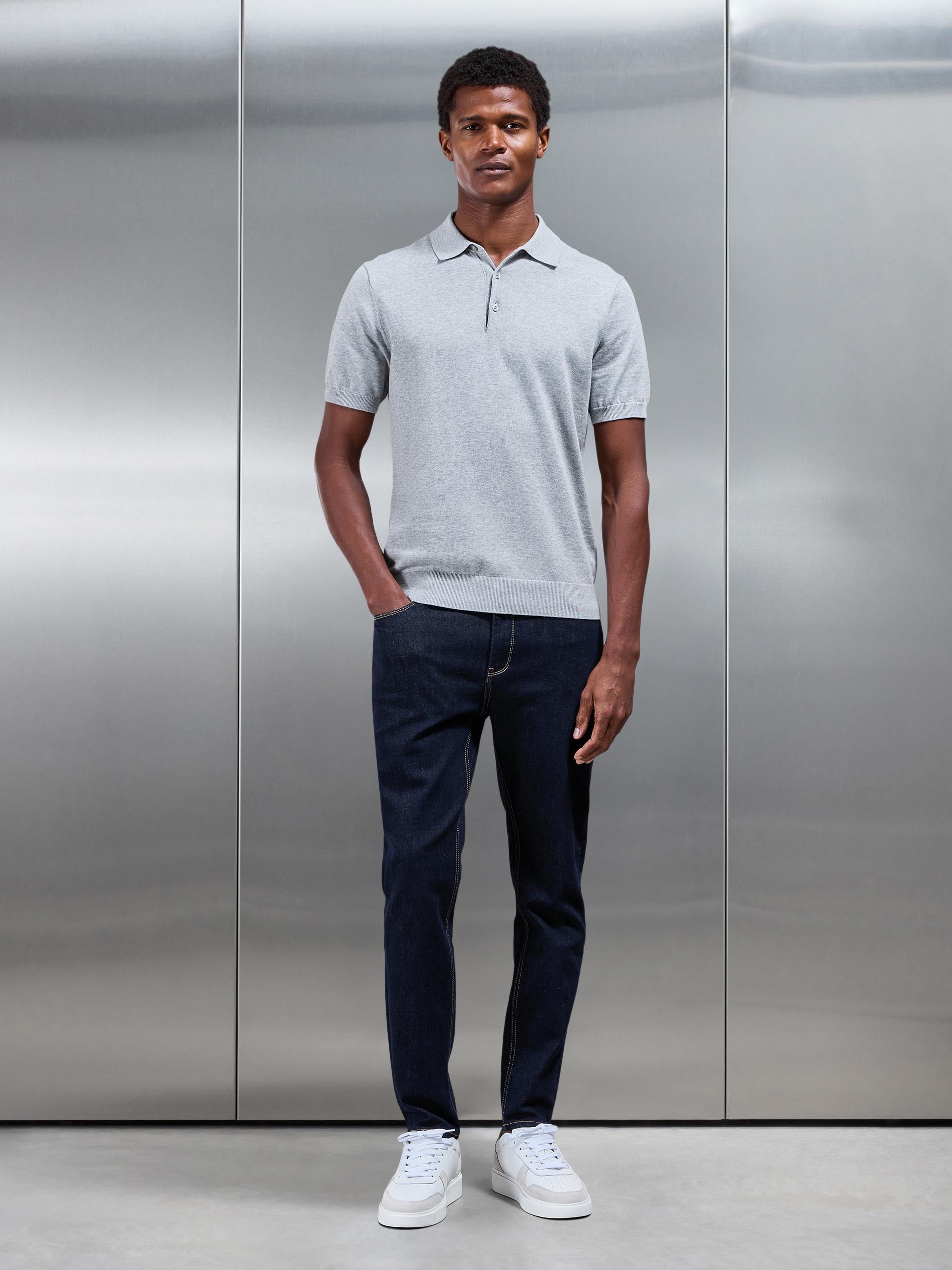 Solid Dark Blue Slim Fit Denim Jeans