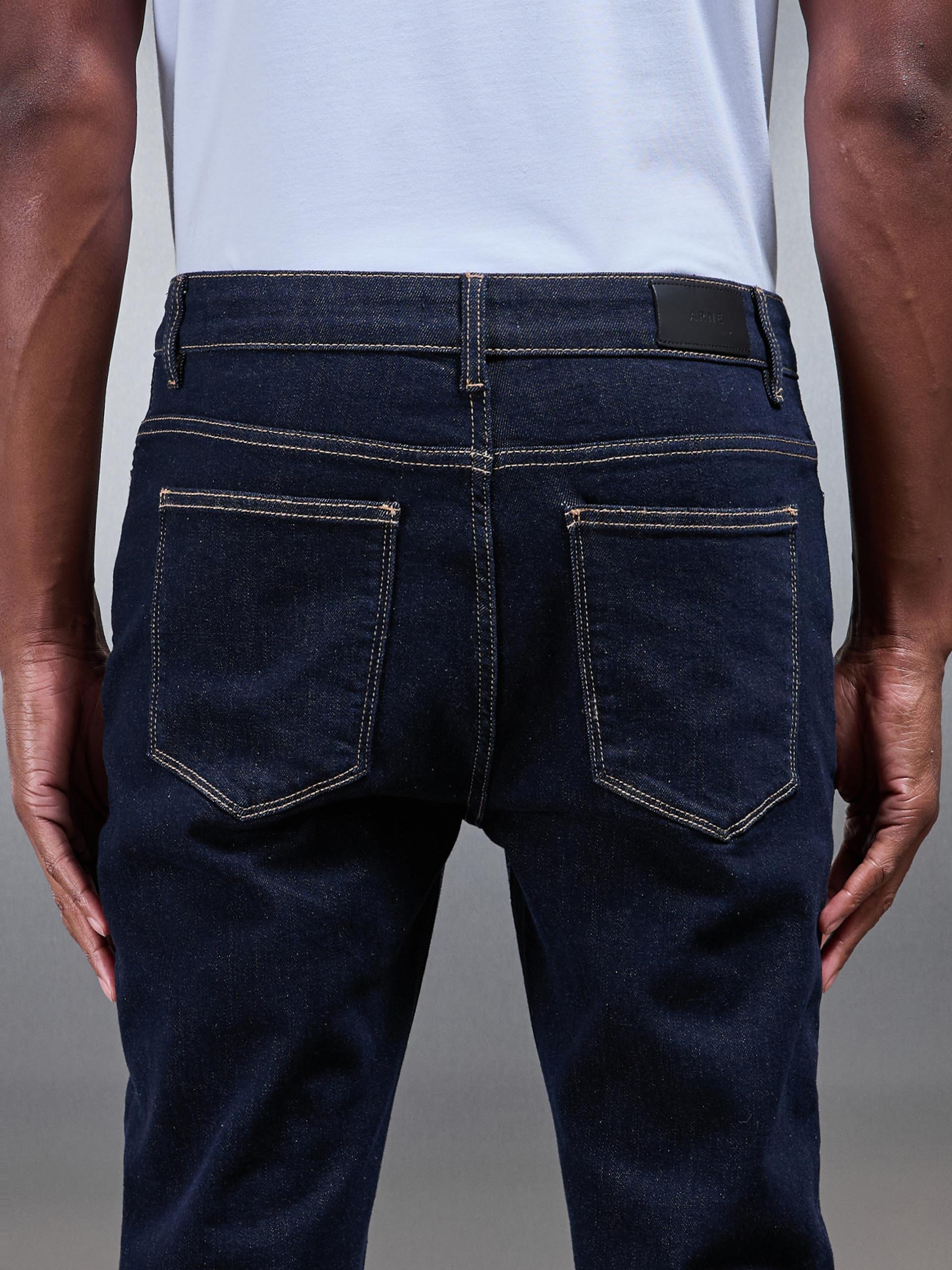 Solid Dark Blue Slim Fit Denim Jeans